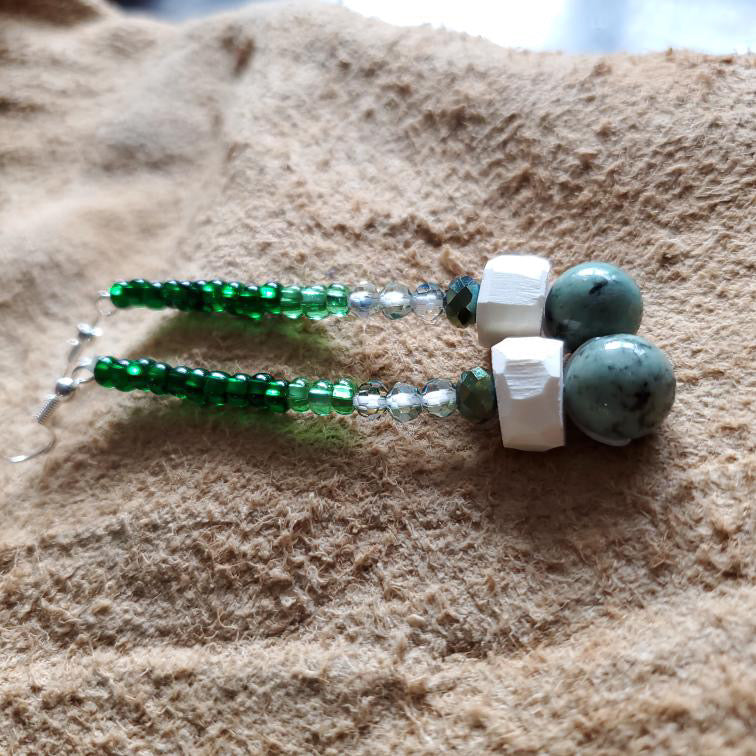 Turquoise & Moss Agate Set